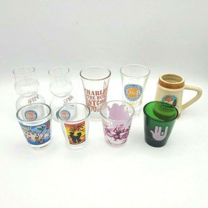 9 Assorted Shot Glasses lot Colorado Jamaica Dave and Buster's